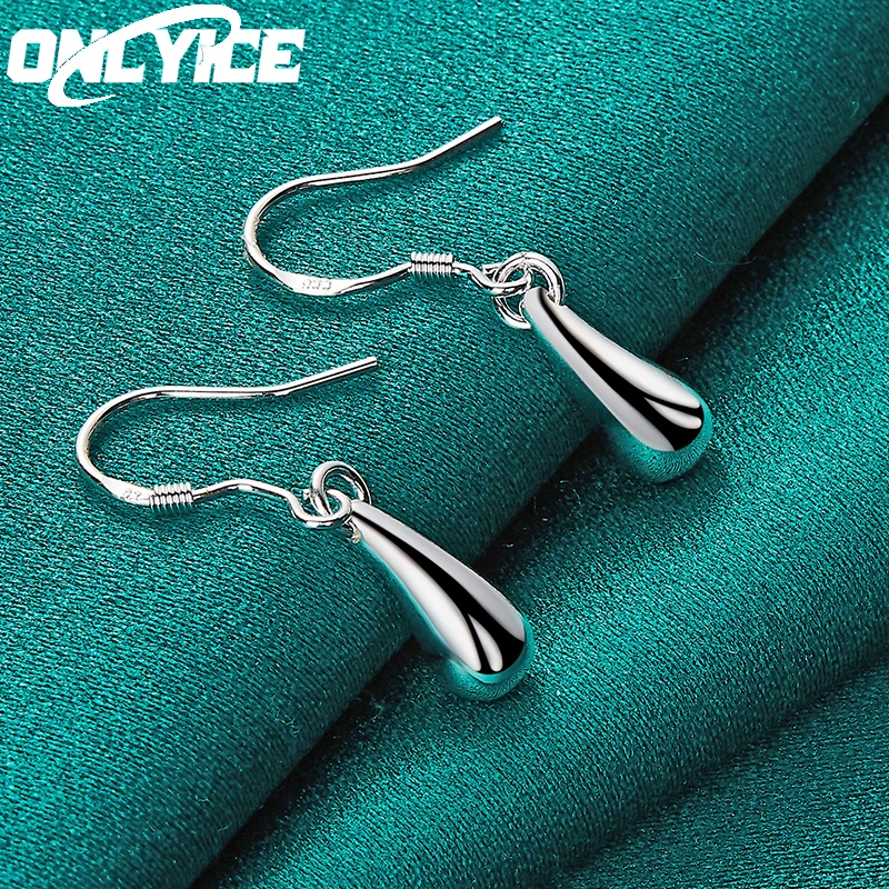 

New 925 Sterling Silver Earrings Fashion Party Charm Jewelry Woman Wedding Water Droplets Raindrops Drop Earrings Christmas Gift