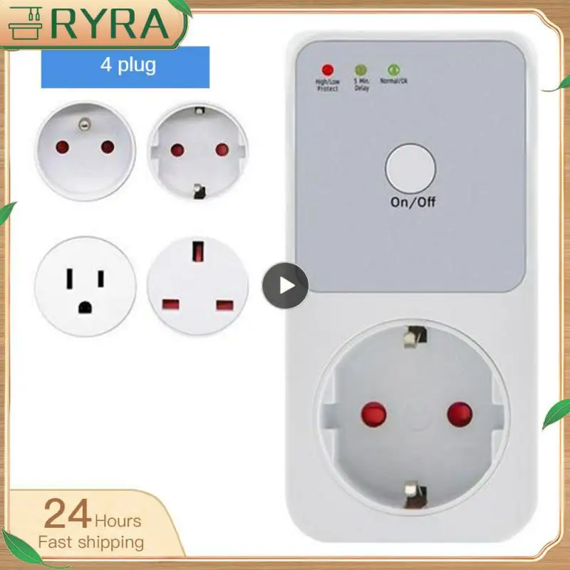 

1 ~ 8 шт. IsFridaySurge безопасный защитный разъем напряжения протектор штекер 220 В Электрический автоматический стабилизатор для переключателя холодильника