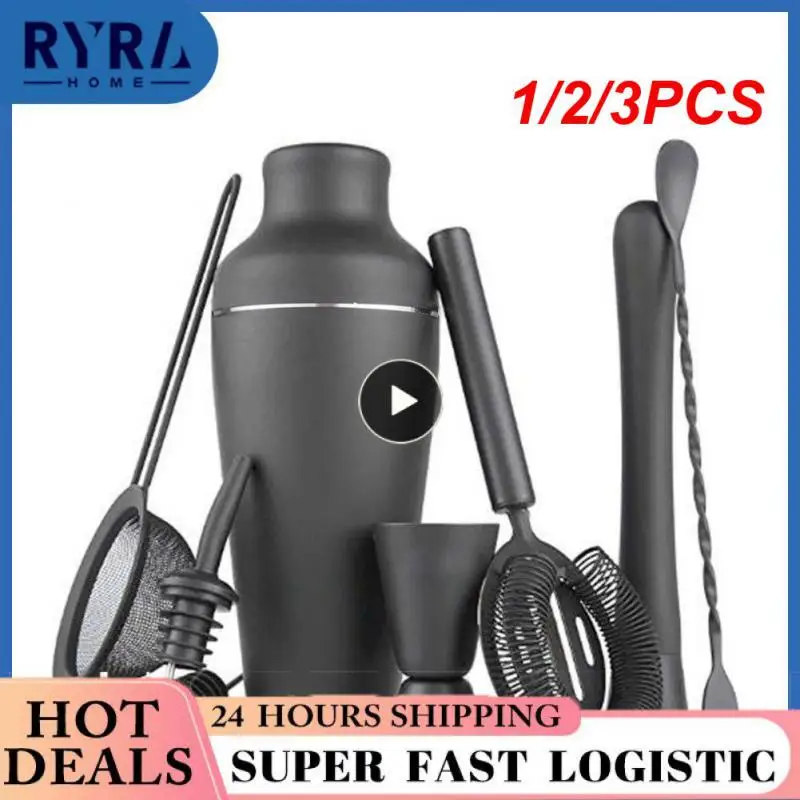 

Набор из 8 предметов, 1/2/3 шт., матовый черный коктейльный шейкер из нержавеющей стали, инструменты для бара, для бармена, напиток