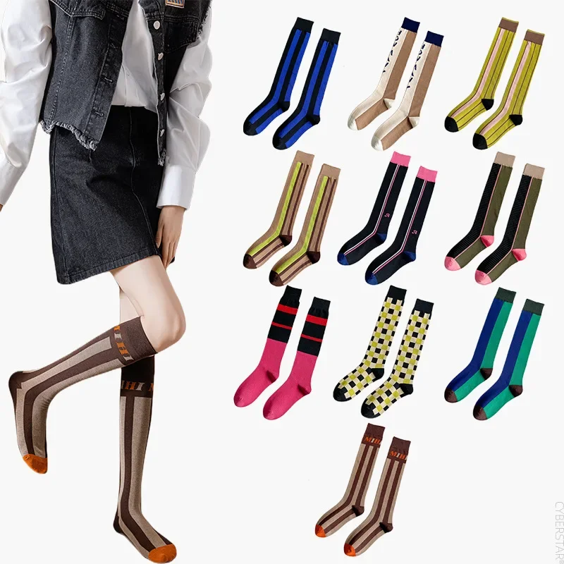 

Spring New Line Stockings Women's Fashion Personality Trendy Socks Knee Length Socks