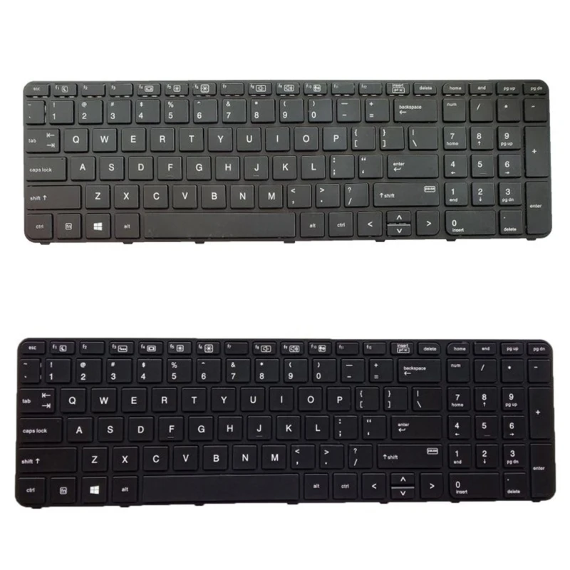 

Genuine Laptop Keyboard US Version Backlit with Frame for hp Probook 650 G2- G3 655 G3 450 G3 455 US Keypad Replacement