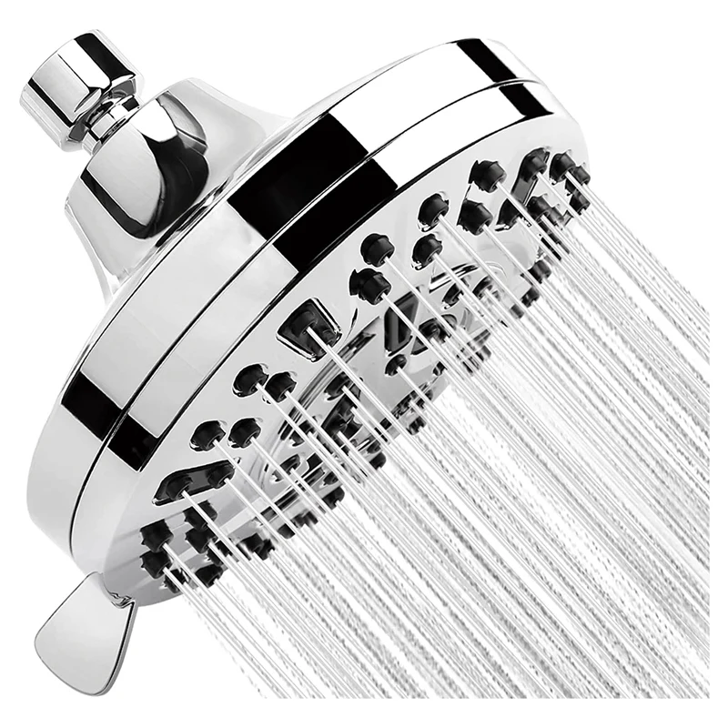 

Shower Head 5.1Inches High-Pressure With 63 Jets 8Spray Modes-Replacement For Bathroom Shower Heads