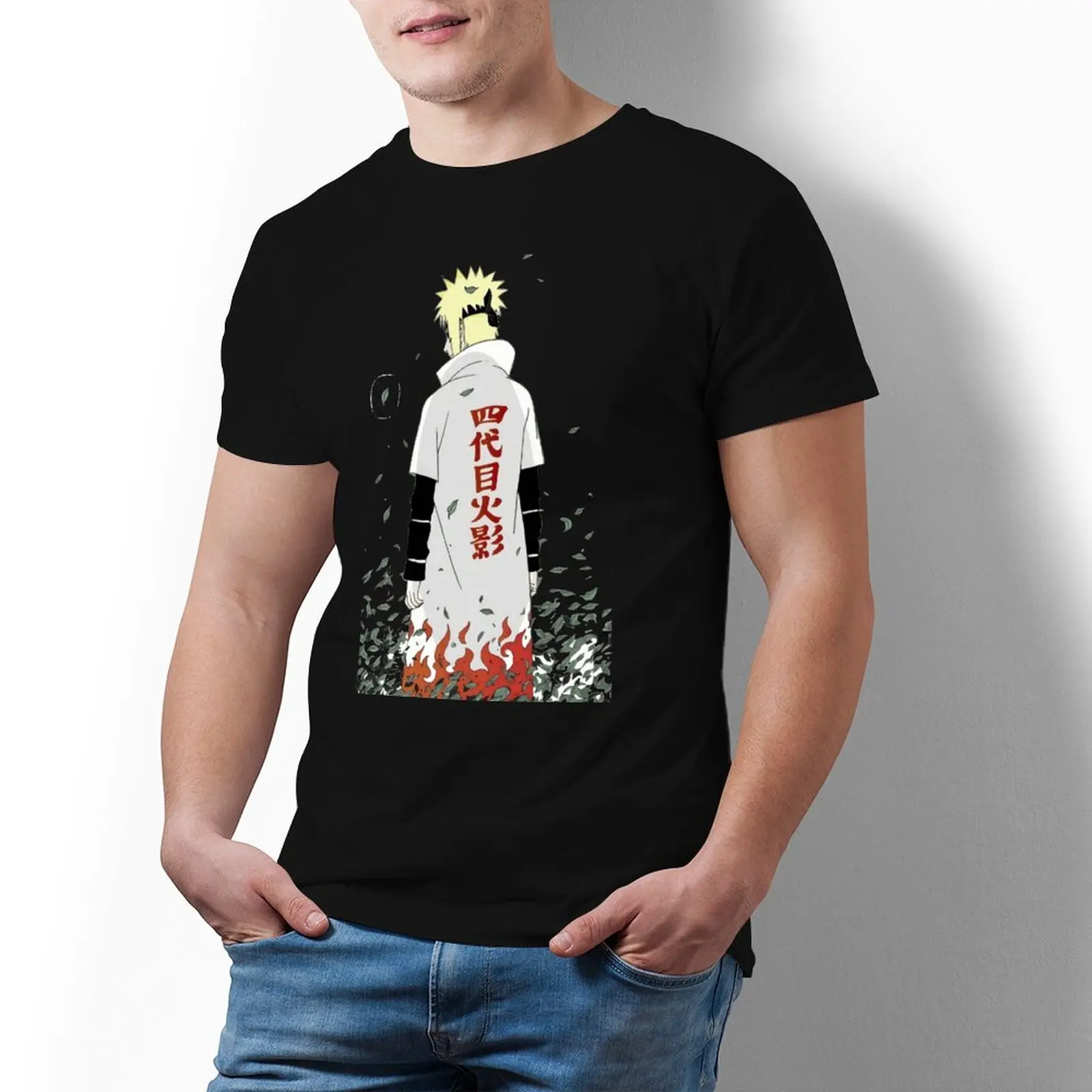 

Bandai The Fourth Hokage Minato Namikaze T Shirt Japanese Cotton Male T-Shirt Oversized Graphic Beach Tshirt