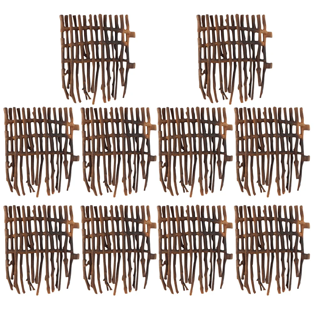 

10PCS Miniature Fence Adorable Household Office Desktop Decor Miniature Fence