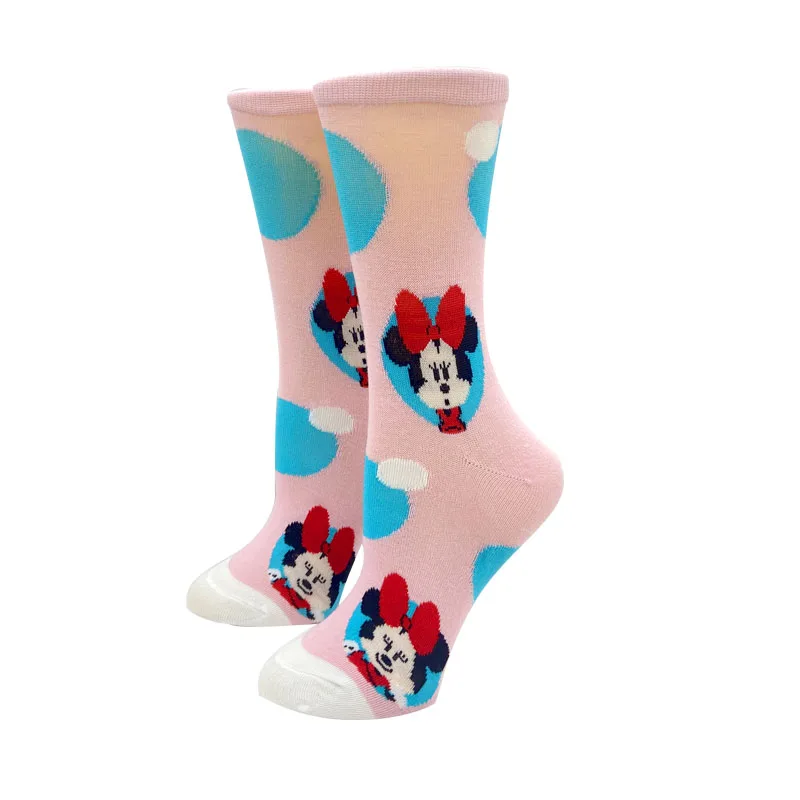 2023 New Disney Kawaii Women Socks Japanese Fashion Cartoon Cute Socks Mickey Minnie Daisy Donald Cotton Harajuku Funny Socks