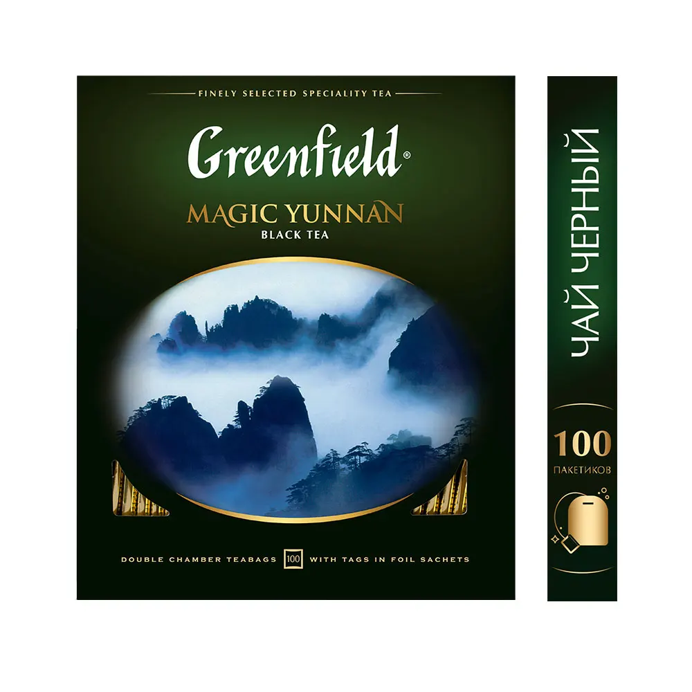 Чай Greenfield Меджик Юньнань в пакетиках черный 100*2г | Продукты