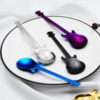 guitar coffee teaspoons2pcs stainless steel musical coffee spoons teaspoons mixing spoons sugar spoon