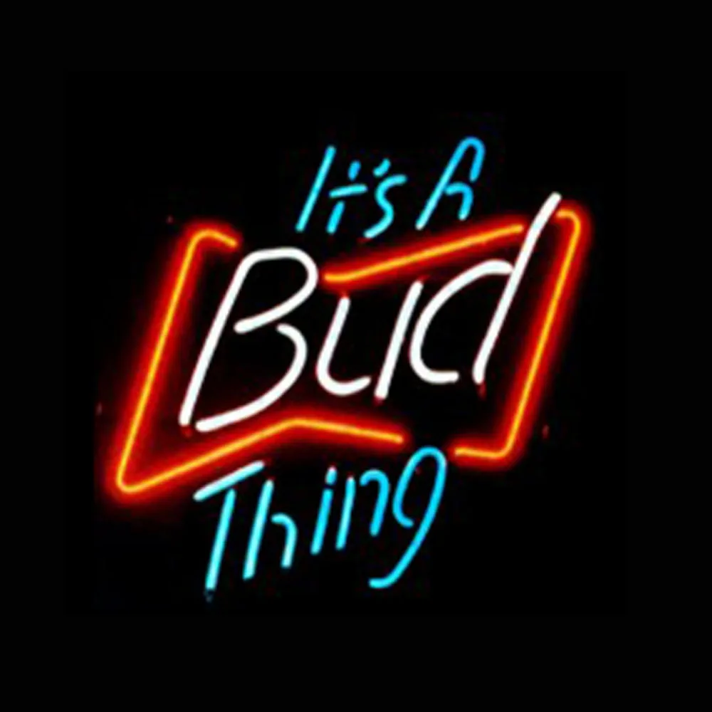 

It Is A Bud Thing Custom Handmade Real Glass Tube Beer Bar KTV Store Party Advertise Room Decor Display Neon Light Sign 17"X17"