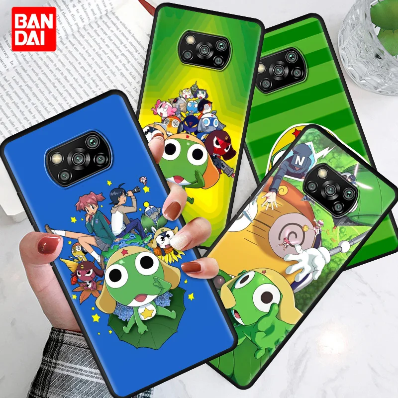 

Keroro Case for Xiaomi Poco X3 NFC F3 M3 11t 11 Lite Ultra Redmi Note 10s 10t Pro Plus 5G Cover Capinha Soft Capa Black Silicone