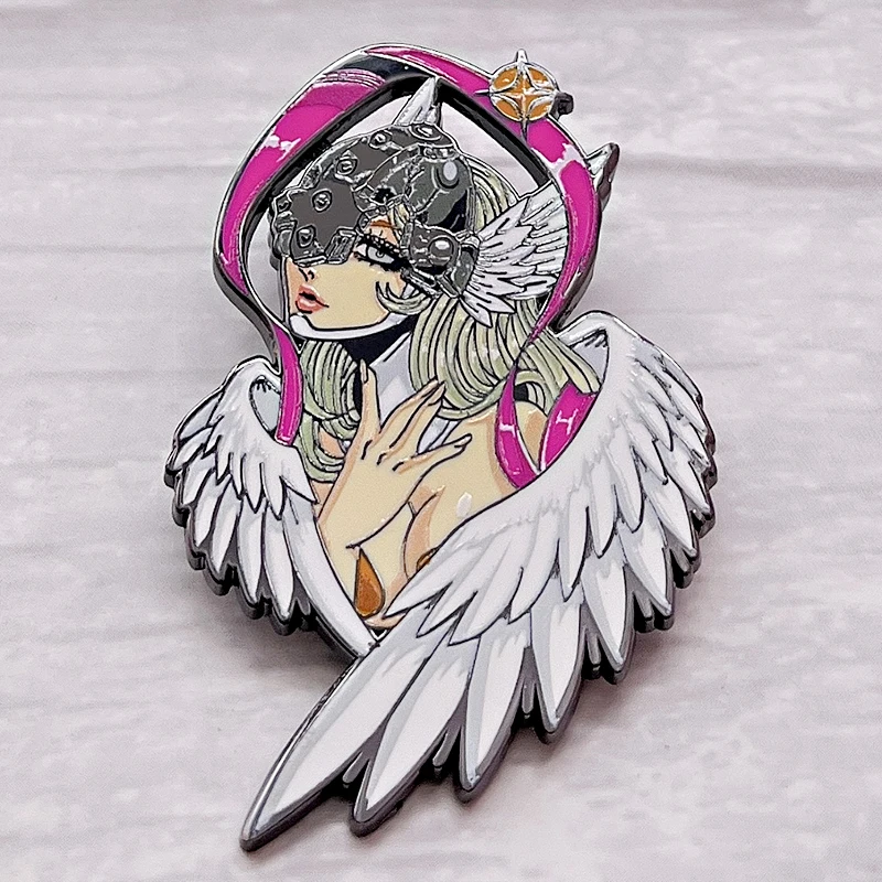 Аниме ангелы Digimon Angewomon эмалированная булавка металлический значок броши рождественские подарки украшения коллекционные предметы (art.: 3920bf901cb7e) - 3920bf901cb7e