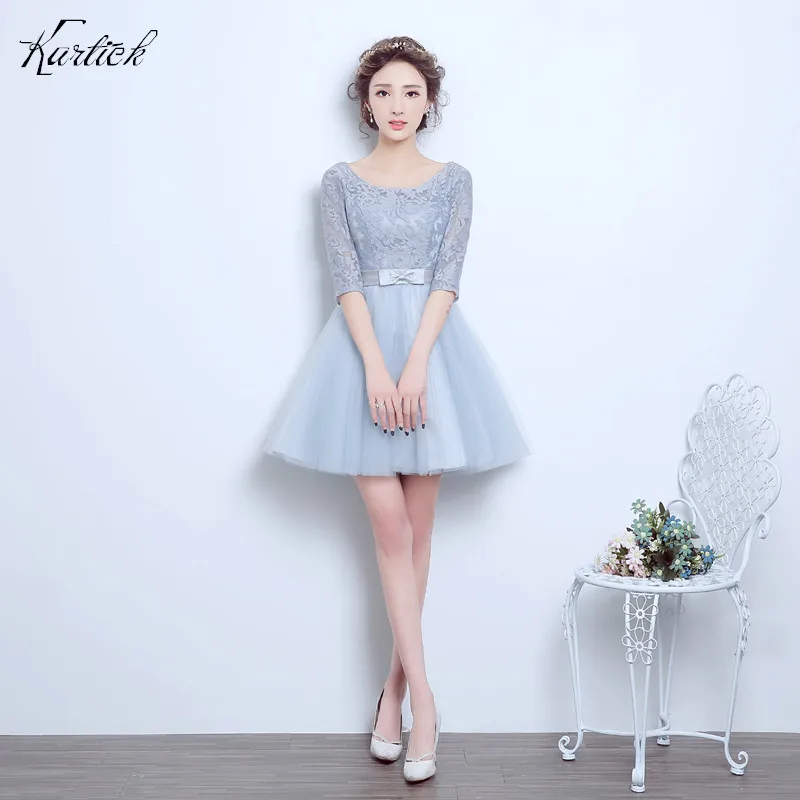 

Вечерние платья серого цвета с коротким рукавом, элегантное платье невесты, новое Брендовое бальное платье с V-образным вырезом для выпускного вечера, вечернее платье для встречи/выпускного вечера