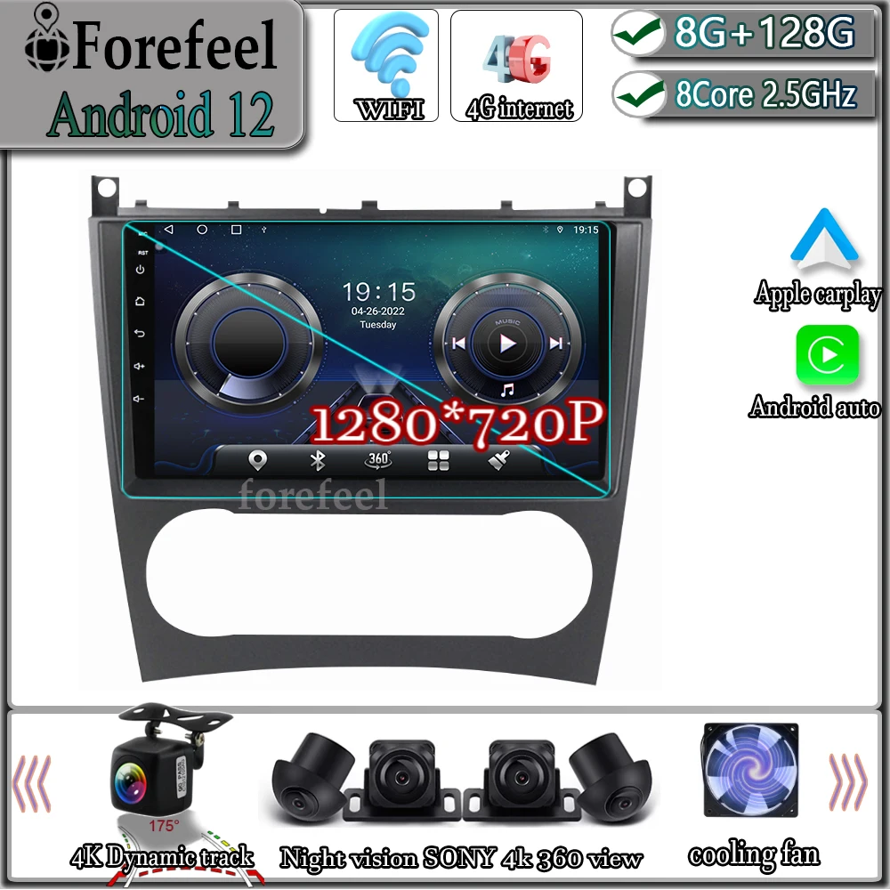 Android 11 для Benz W203 W209 C180 C200 C220 C230 мультимедийный Carplay монитор экран автомобильное