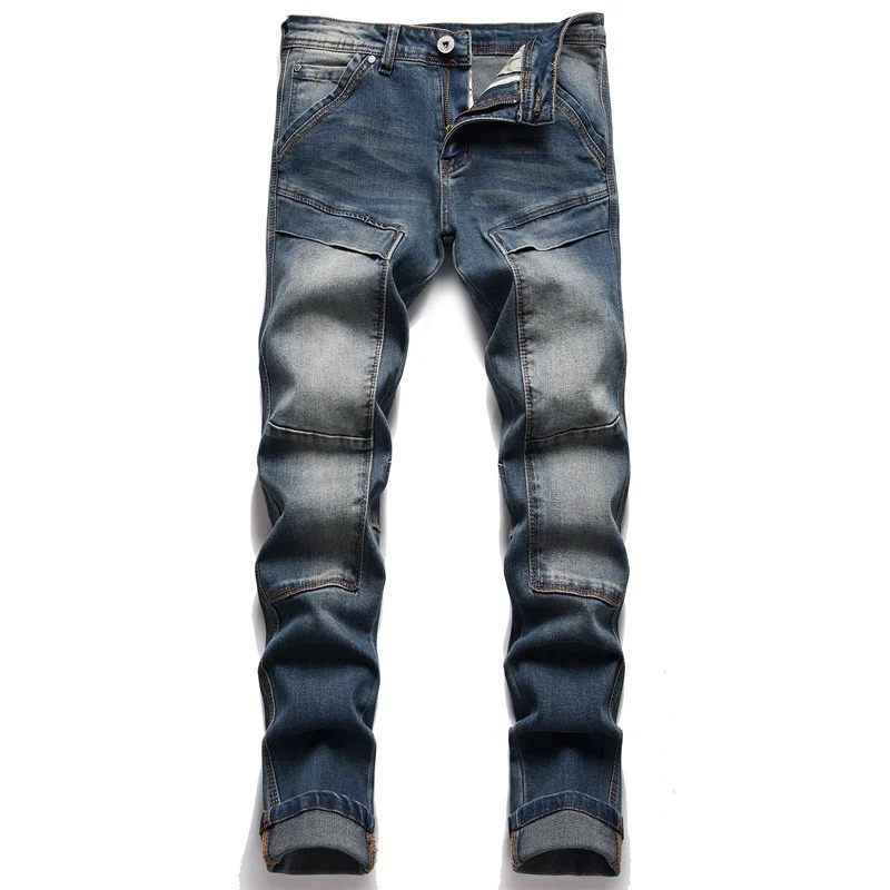 2022 Men Clothing Oversize Pants Aramid Motorcycle Protective Gear Riding Touring Blud Motorbike Trousers Blue Motocross Jeans