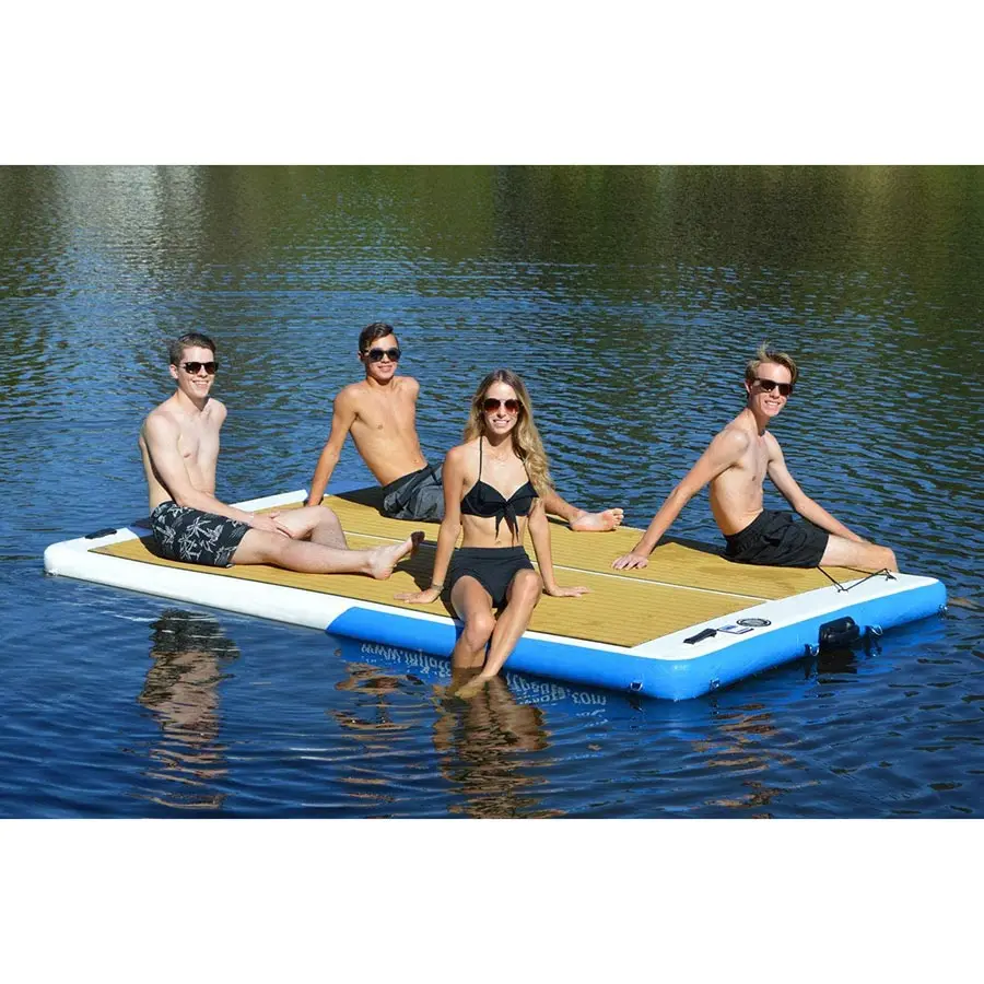 

Inflatable Lake Dock Platform Float Fishing Dock Island Raft for Pool & Beach