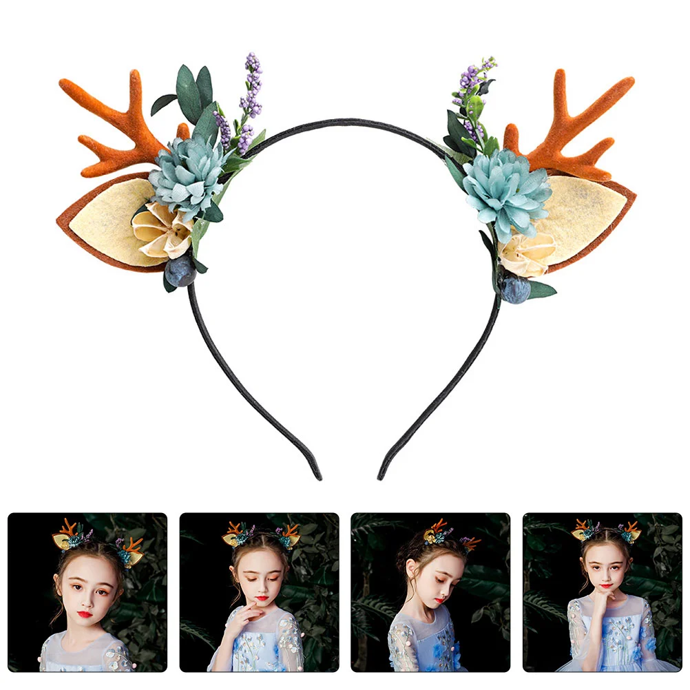 

Christmas Antler Headband Girls Hair Ties Xmas Decor Mori Department Design Plastic Ornament Performance Prop Child Women