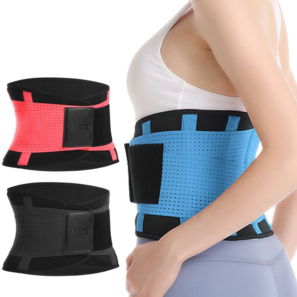 

Men And Women Waist Trimmer Belt Lumbar Back Support Gym Fitness Weightlifting Belt Adjustable Abdominal Waist Trainer
