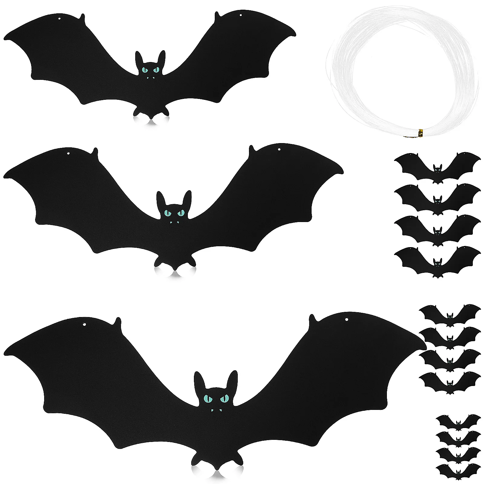 

15 Pcs Halloween Decorations Ceiling Hangings Party Outdoor Festival Ornament Pp Material Bat Ornaments