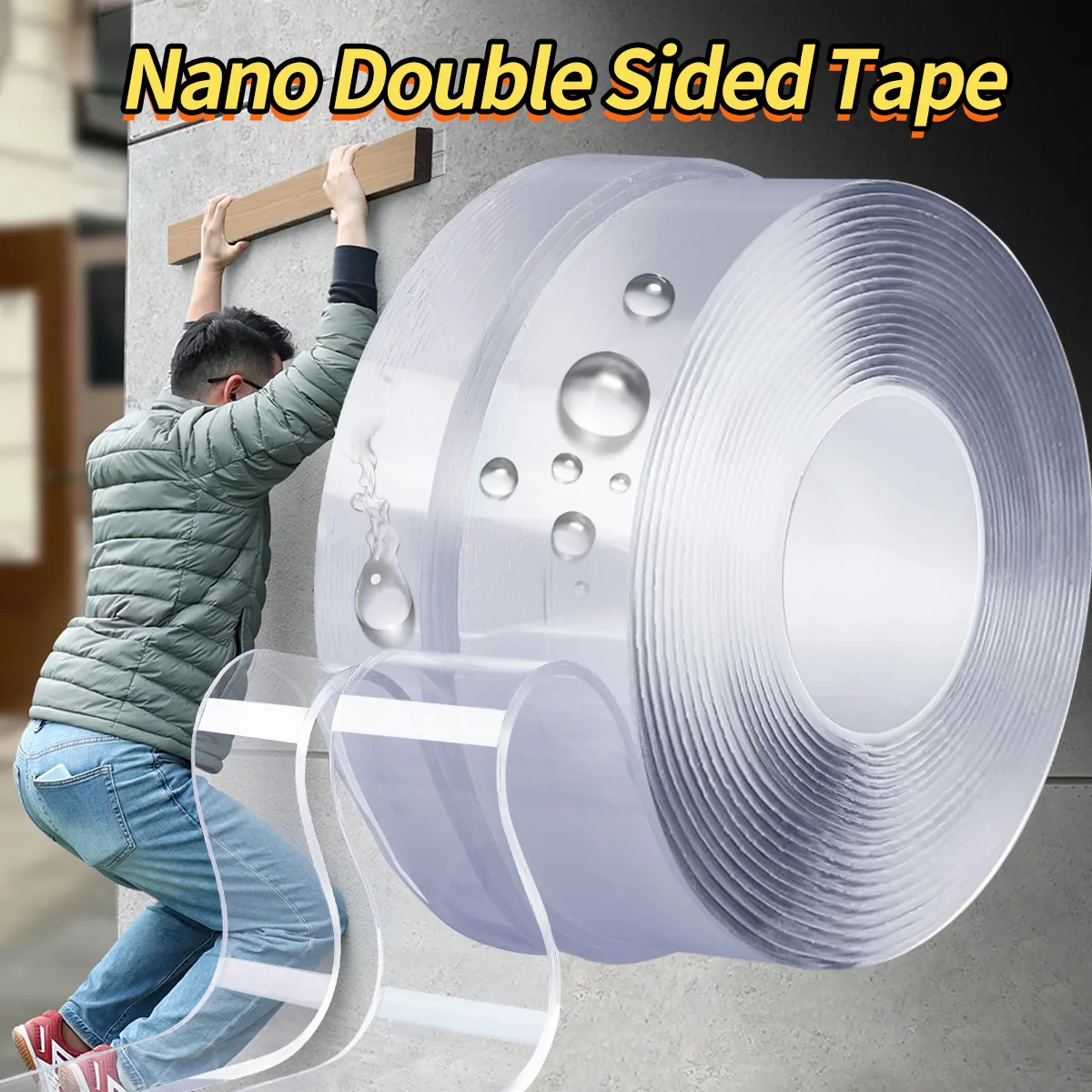 

Нано клейкая лента прозрачная 20мм 1 метр