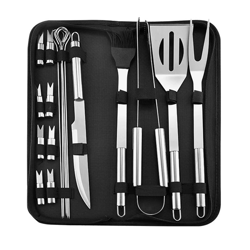 

3/5/7/9/18Pcs Barbecue Kit Grill Tool Set Stainless Steel BBQ Tongs Grill Brush Spatula Fork Set Backyard Outdoor BBQ Utensils
