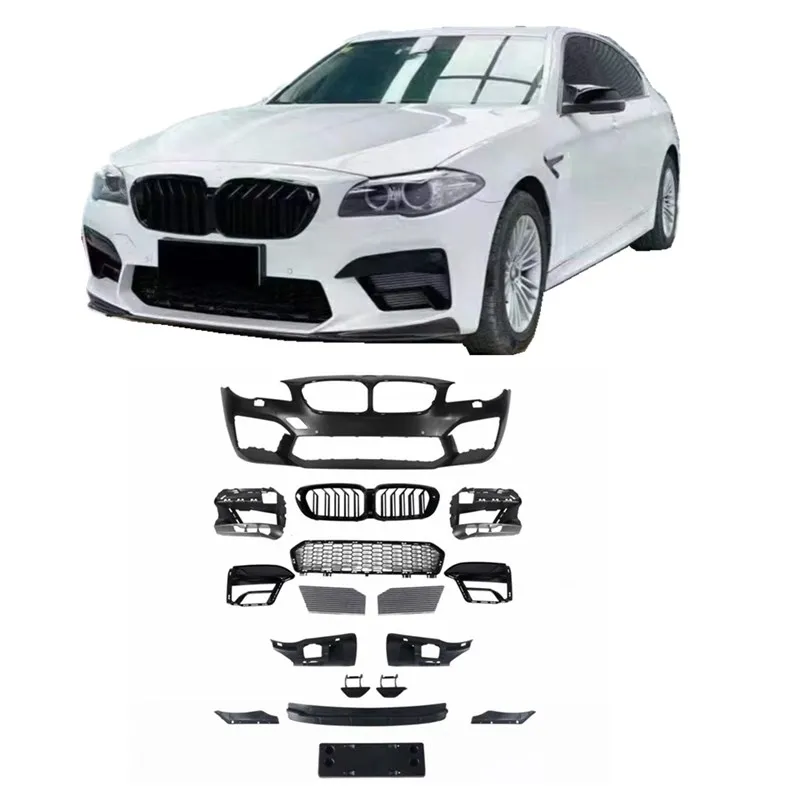 

Front Bumper Parts with Grille Body Kits For 5 Series F10 Bodykit F18 Bumper Upgrade New M5 Style Bodykit Accessories