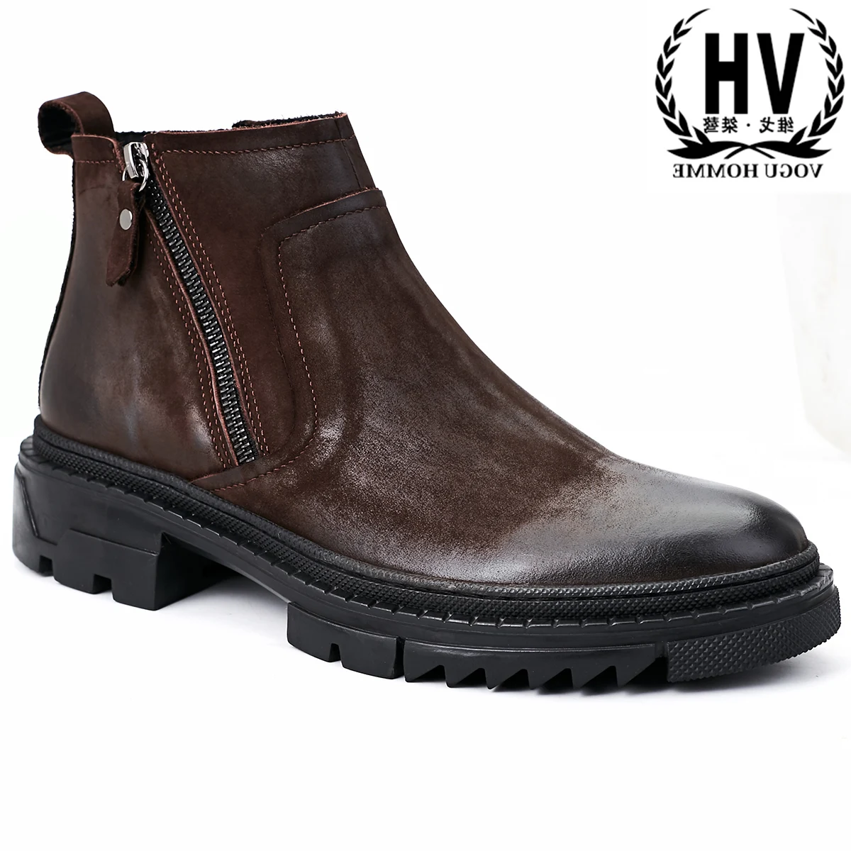 

High Quality Genuine Leather mens chelsea boots autumn winter British retro men shoes all-match cowhide cowboy boots mens