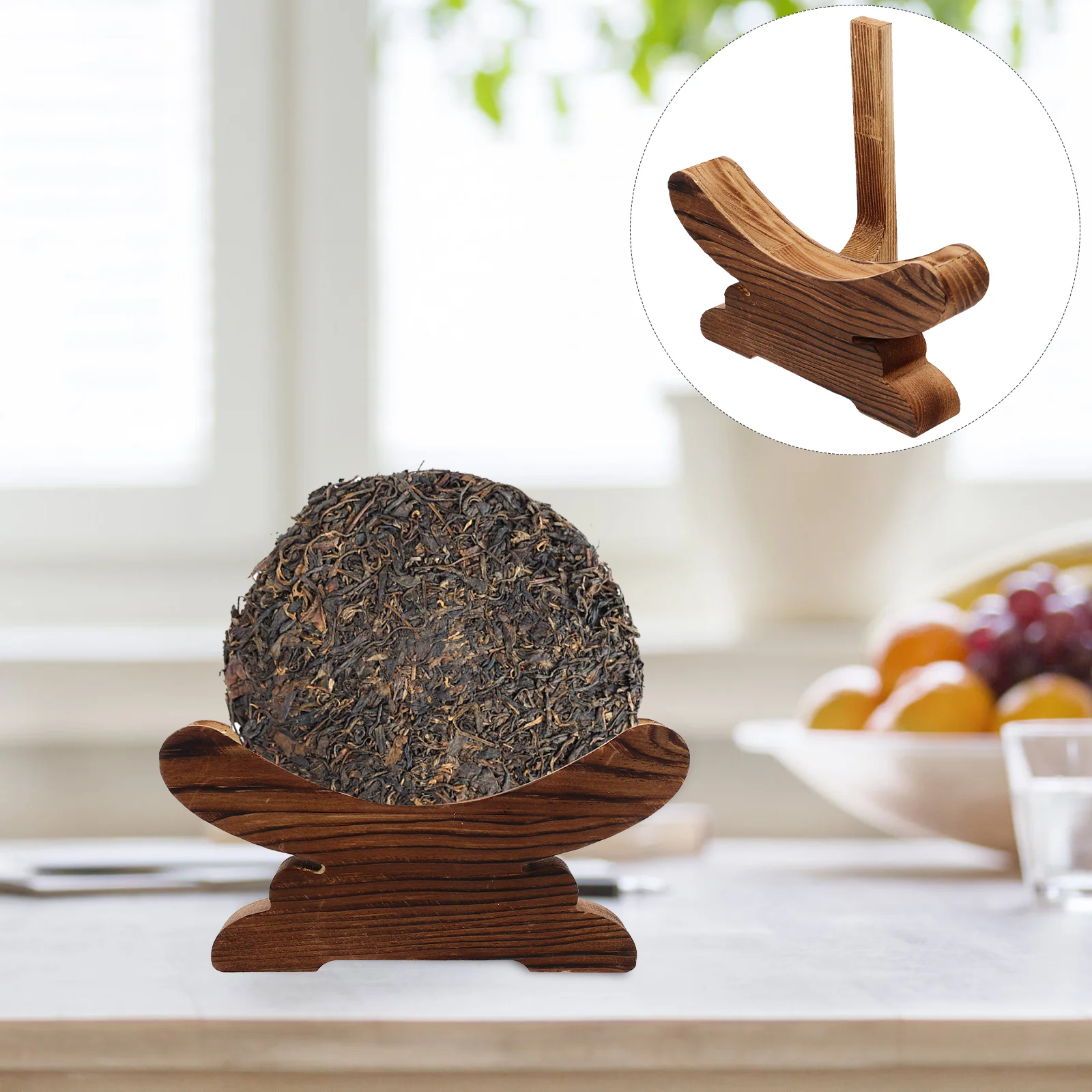 

Tea Display Stand Holder Plate Cake Rack Puerh Pu Dish Wood Wooden Folding Lover Easel Shelf Box Storage Stands Bracket Desktop