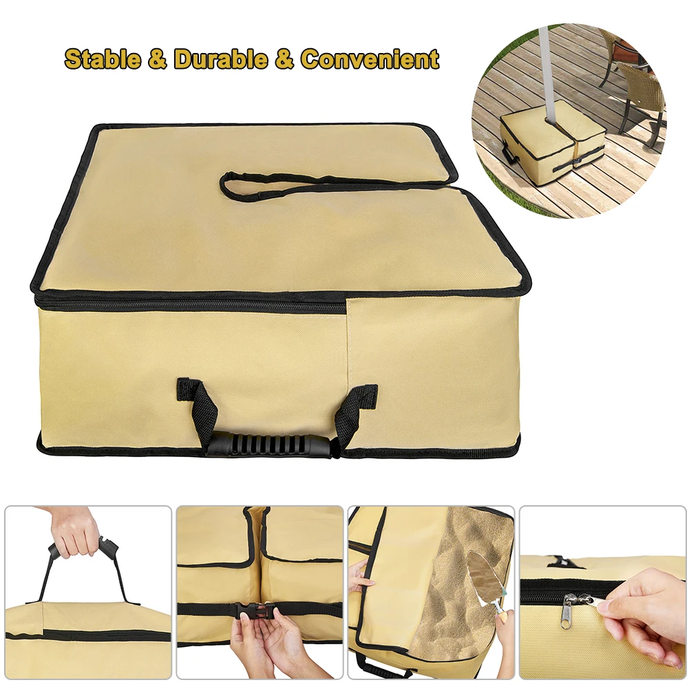 

Garden Umbrella Base Weight Bag Oxford Cloth Outdoor Beach Patio Stable Cantilever Square Sand Bag Tent Weighted Base