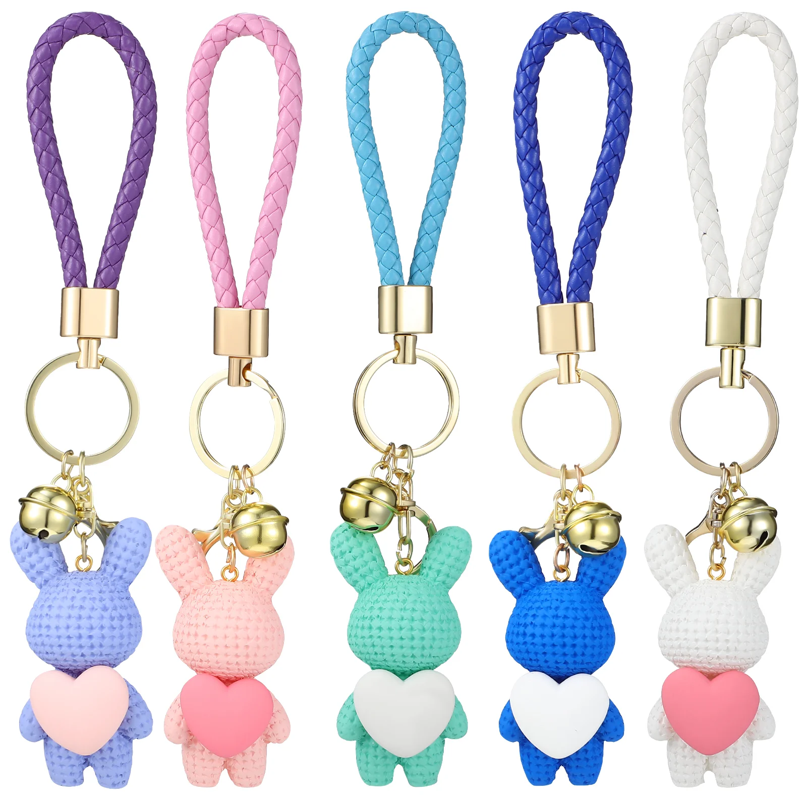 

Rabbit Keychain Key Pendants Bunny Keychains Purse Gift Hangingrings Design Lovely Keyring Cartoon Zipper Ring Birthday Charms