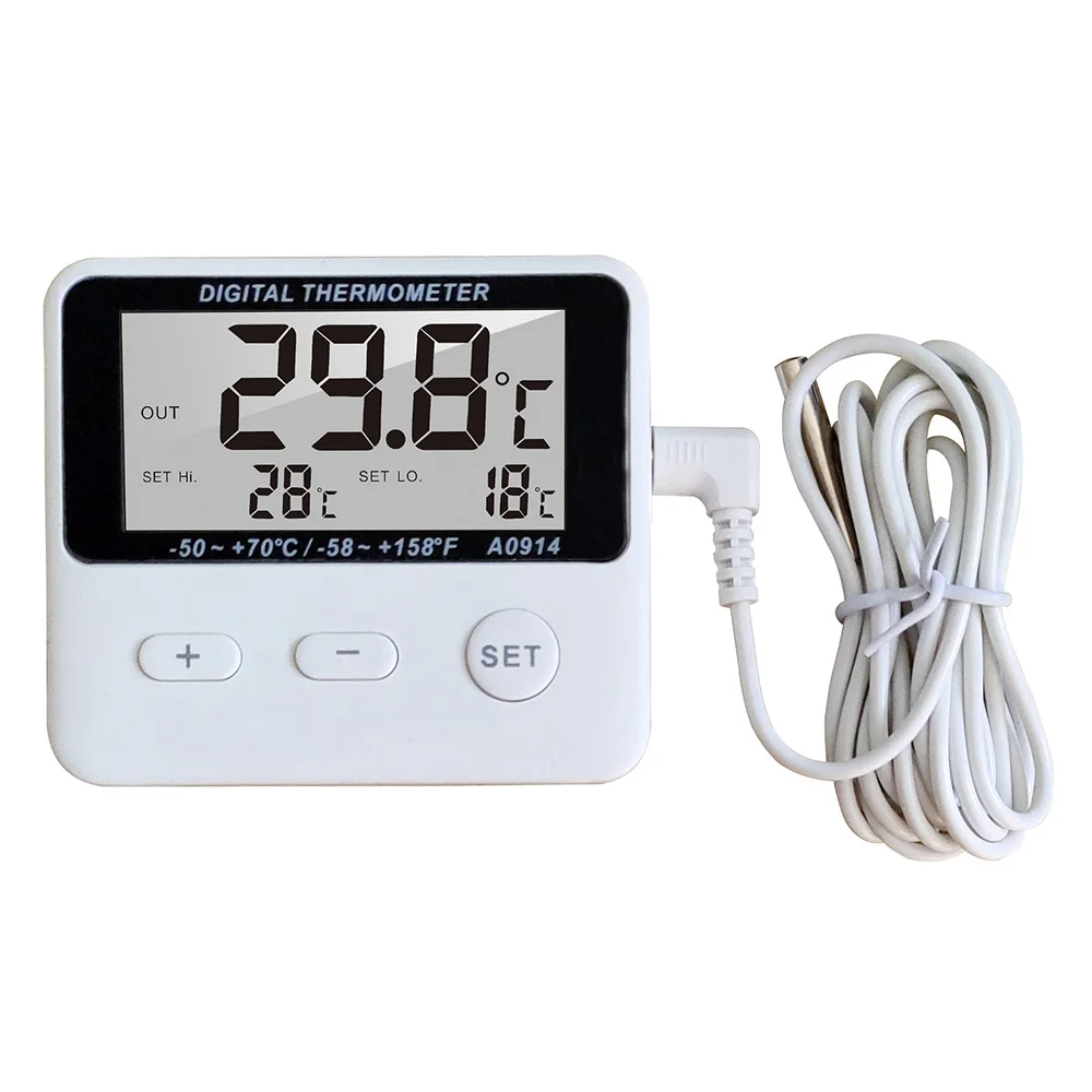 

New Mini LCD Digital Probe Sensor Thermometer Water Tank Swimming Pool Refrigerator Aquarium Wine Cellar Thermometer Measurer