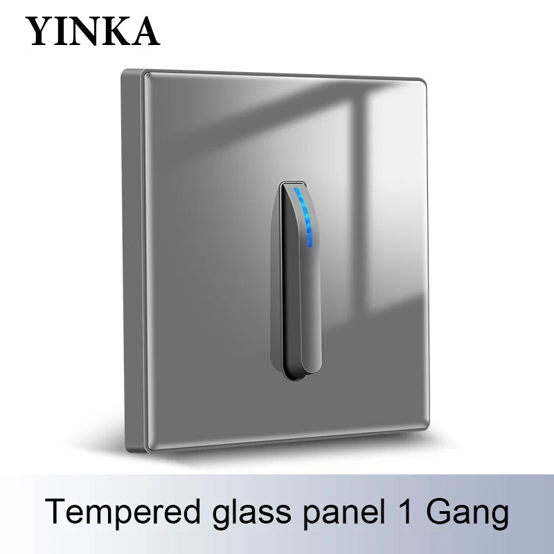 

YINKA настенный выключатель 1 группа черный/серый/золотой/белый