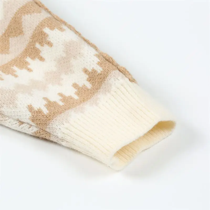 Коричневый вязаный Ретро кардиган с трехмерным мишкой Тедди женский свободный