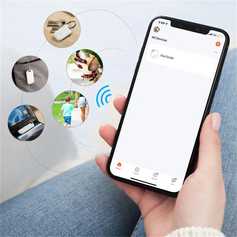 CoRui Tuya Anti Lost GPS Tracker Keychain Alarm Mini Smart Wireless Bluetooth Location Tag Tracker Tag 2-way Search Key Finder images - 6