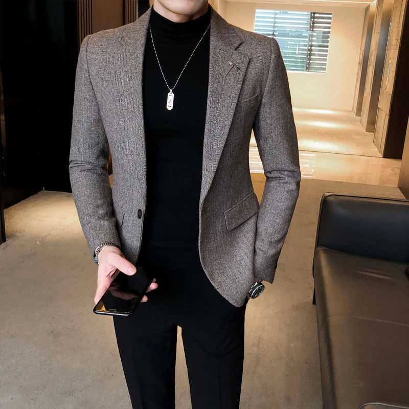 

Suits Tuxedo Party Homme De Suit 2023 Herringbone Fiesta Costume Mens Groom Designer Wedding Blazer Para Jacket Trajes Hombre