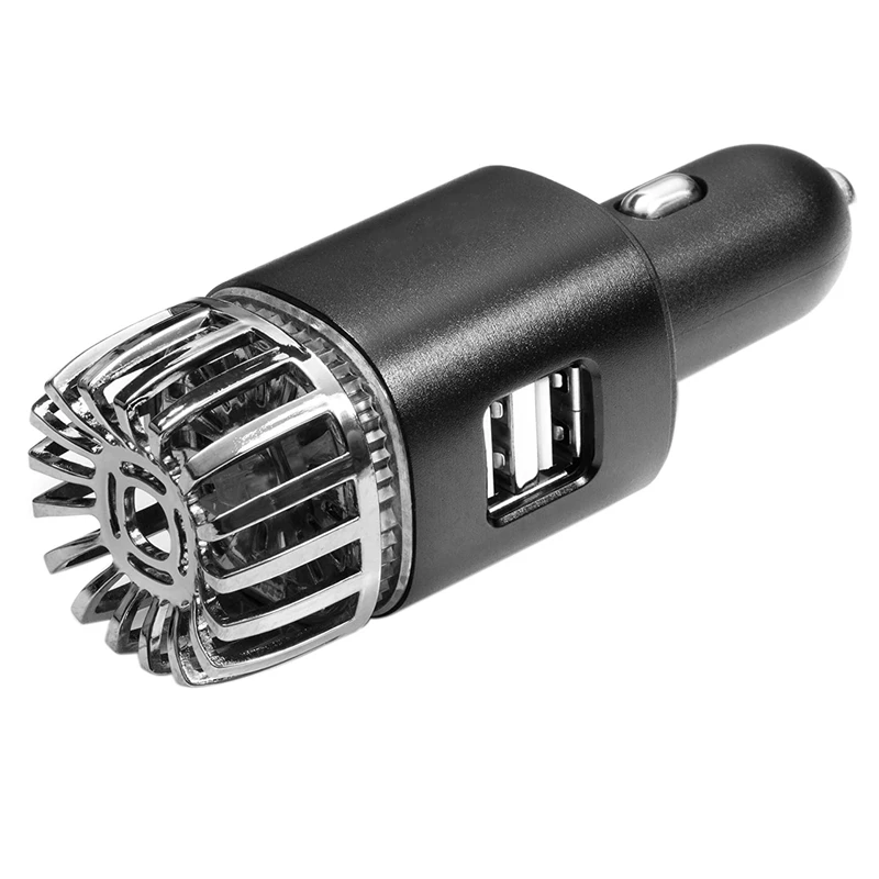 

Car Air Purifier Viruses Eliminator Pet Deodorizer Smoke Cleaner Food Odors Eliminator 12V Dual USB Charger For Car