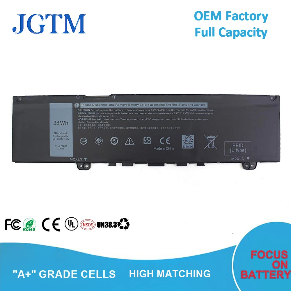 Аккумулятор для ноутбука F62G0, литий-ионные батареи F62g0 11,4 в 38 Втч 3330 мАч для Dell Inspiron 15 7537 17 7737 062VNH G4YJM T2T3J F7HVR