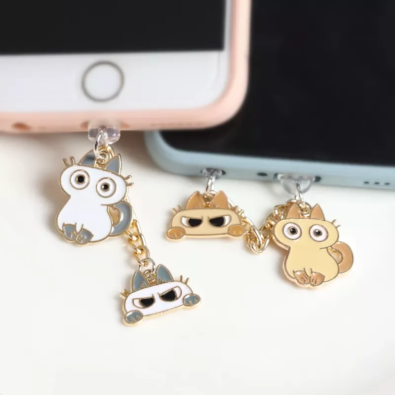 

Cute Cartoon Dust Plug Charm Kawaii Charge Port Plug For iPhone Usb Type C Plug Dust Protection Cap Earphone Jack Stopper