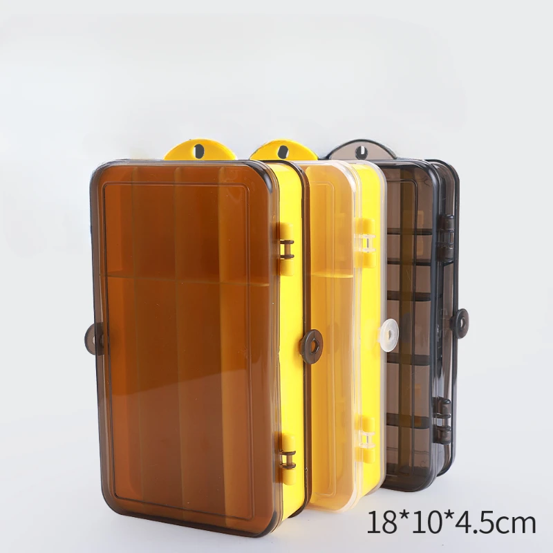

Double-Sided Fishing Lure Hook Tackle Box Visible Hard Plastic Clear Fishing Lure Bait Minnows Hooks Accessory Storage