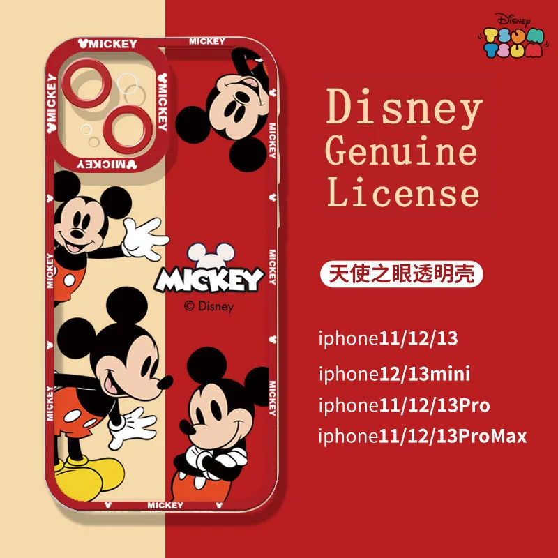 

Disney licensed Mickey Phone Cases For iPhone 13 12 11 Pro Max Mini XR XS MAX 8 X 7 SE Back Cover