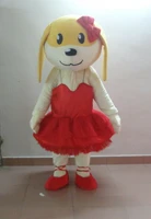 cosplay costumes cute furry dog mascot costume halloween cosplay suit dog cartoon doll character dancing in red tutu