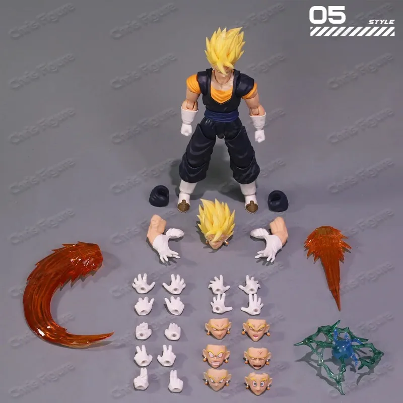 Фото В наличии: YGmw Studio OC Dragon Ball SHF Super Saiyan Fusion Warrior Vegetto 07 — Аниме-фигурка, коллекционная модель из ПВХ №1