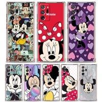 cute minnie case for samsung galaxy note 20 ultra 10 plus 9 8 m31 m51 m30s m11 m31s transparent silicone mobile phone cover capa