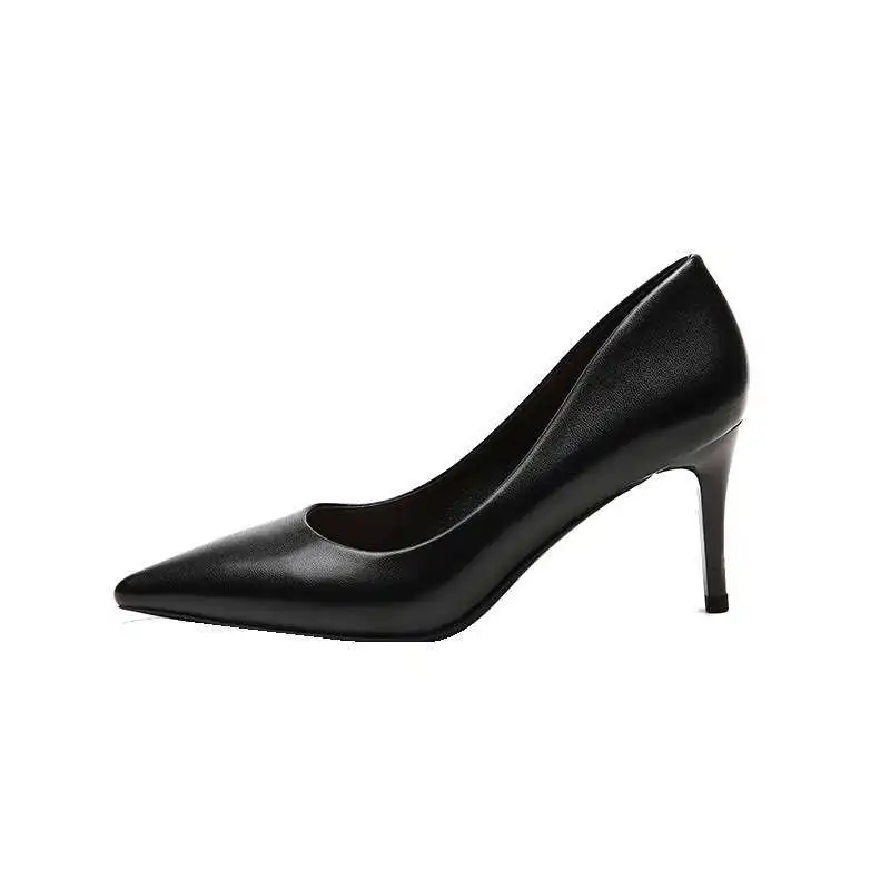 

Pumps shoes Women Fashion Office Basic High Heels Work Lady Shoes Black Pink Green Thin Heels Brand Point Toe 2023 New Spring