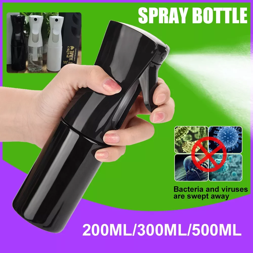 

NEW2023 200/500ML Spray Bottle High Pressure Continuous Spray Bottle Ultrafine Aerosol Water Mist Trigger Sprayer Durable Shampo