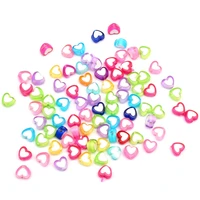 fashion diy jewelry accessories 8mm colored love heart beads bracelet acrylic 50pcs scattered bead bracelet string material