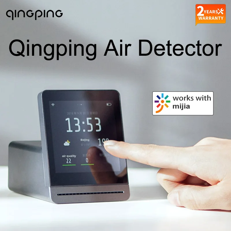 Оригинальный детектор воздуха Qingping работает с умным домом Mijia умная Метеостанция