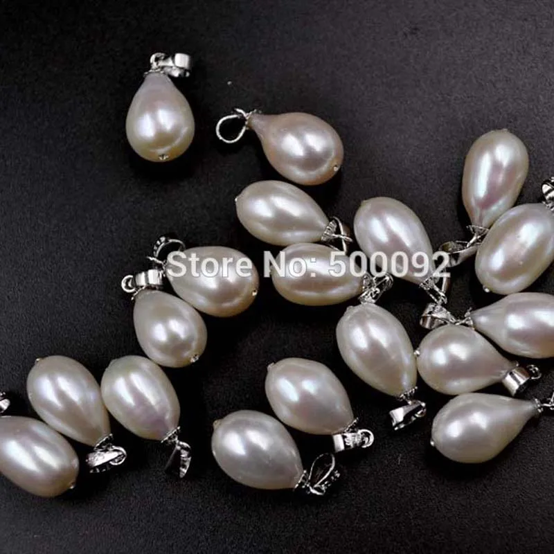 

wholesale natural drop pearl 9mm freshwater pearl pendants