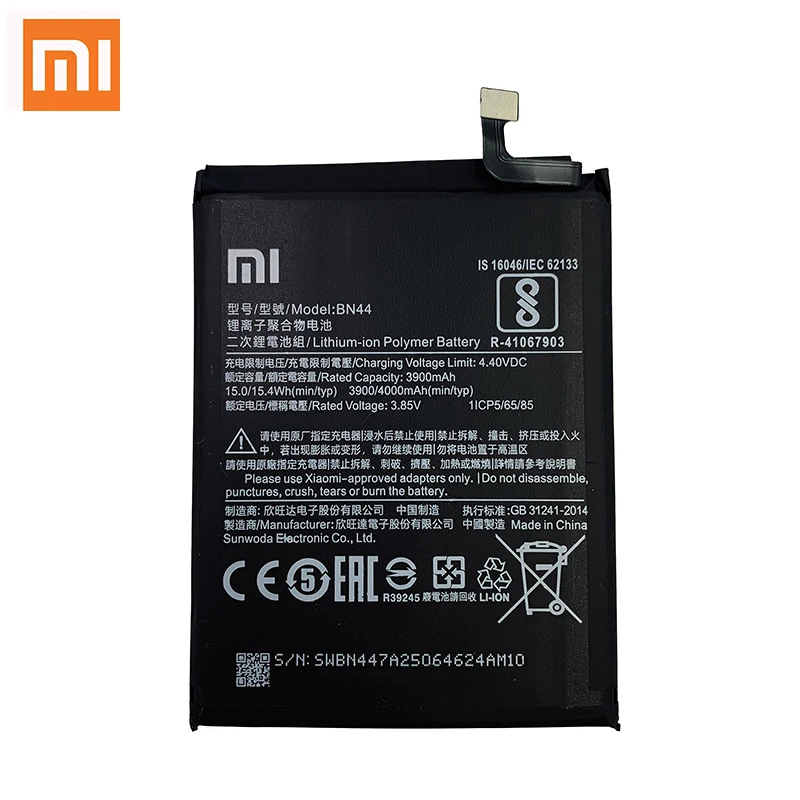 100 orginal xiao mi bn44 4000mah battery for xiaomi redmi 5 plus red mi 5plus high quality phone replacement batteries free global shipping