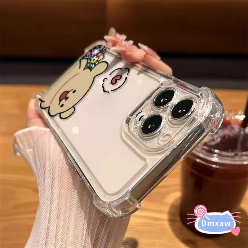 Для Vivo Y11 Y12 Y15 Y17 Y85 Y83 Y81 X21 UD Z1 V17 Pro Nex 3 Y97 X30 Чехол для телефона Puppy Holding Flowers Мягкий