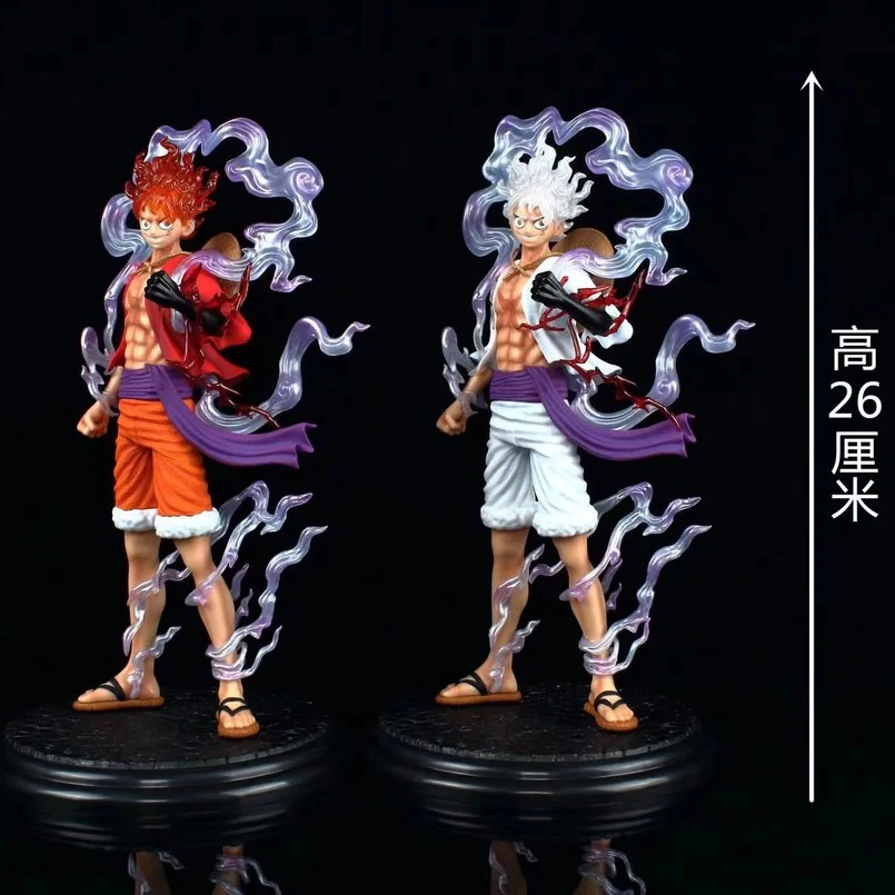 

26cm Anime One Piece Figure GK Sun God Nika Gear 5 Luffy PVC Action Figurines Monkey Statue Collectible Model Doll Toys