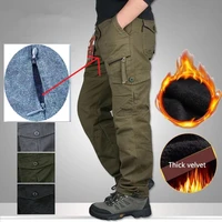 crotch zipper openings for driver convenience do not take off pants mens camouflage winter fleece warm tactical cargo pants